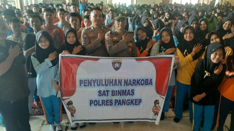 Sat Binmas Polres Pangkep Berikan Penyuluhan Bahaya Narkoba dan Judi Online