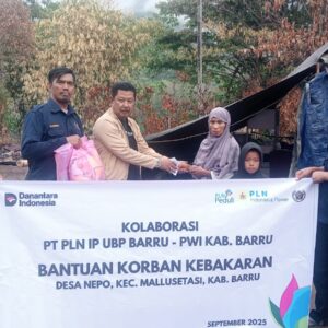 PT PLN Indonesia Power UBP Barru dan PWI Salurkan Bantuan untuk Korban Kebakaran: Wujud Kepedulian dan Solidaritas