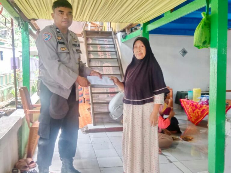 Bhabinkamtibmas Polsek Balocci Antarkan Izin Keramaian, Selipkan Himbauan Kamtibmas