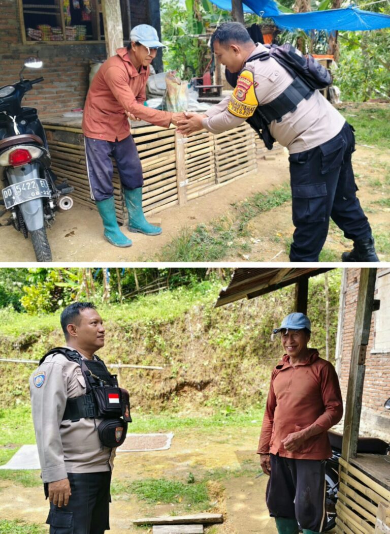 Bhabinkamtibmas Desa Tompo Bulu Gencar Jalin Kedekatan dengan Warga, Keamanan Desa Semakin Terjaga