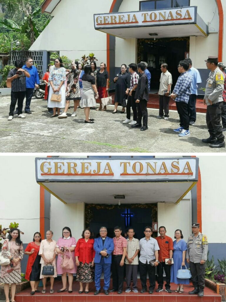 Bhabinkamtibmas Tonasa Kawal Ibadah Minggu Jalin Sinergi untuk Kamtibmas Kondusif