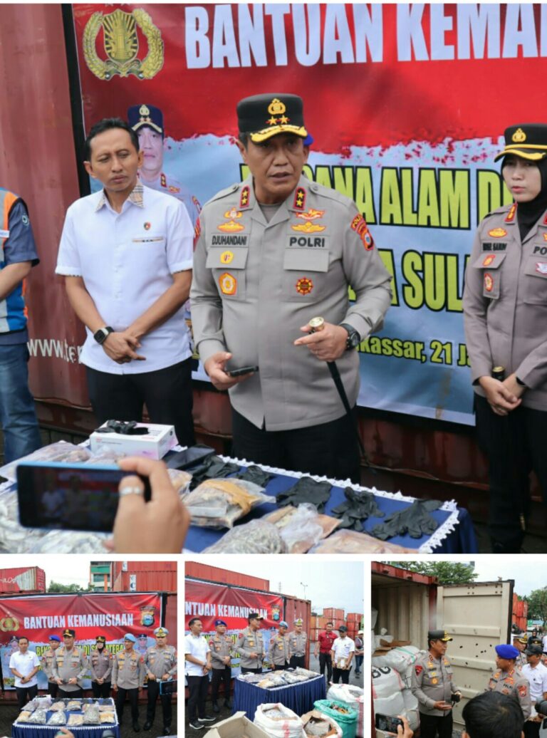 Polda Sulsel Kirim 10 Ton Ikan Kering sebagai Bantuan Kemanusiaan untuk Korban Bencana di Aceh