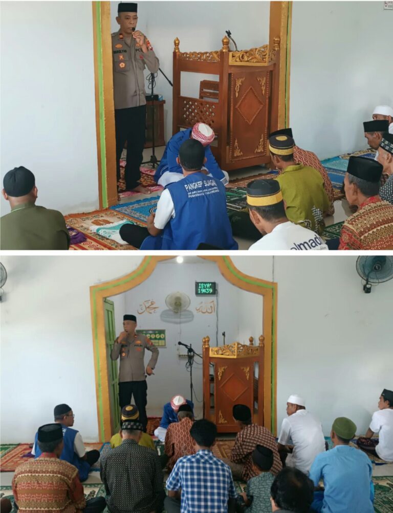 Safari Jumat Polsek Minasatene: Dorong Satkamling Aktif Lawan Pencurian Ampli dan Celengan Masjid