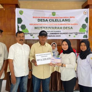 Kades Cilellang Apresiasi Bumdes Mattirowalie atas capaian PAD