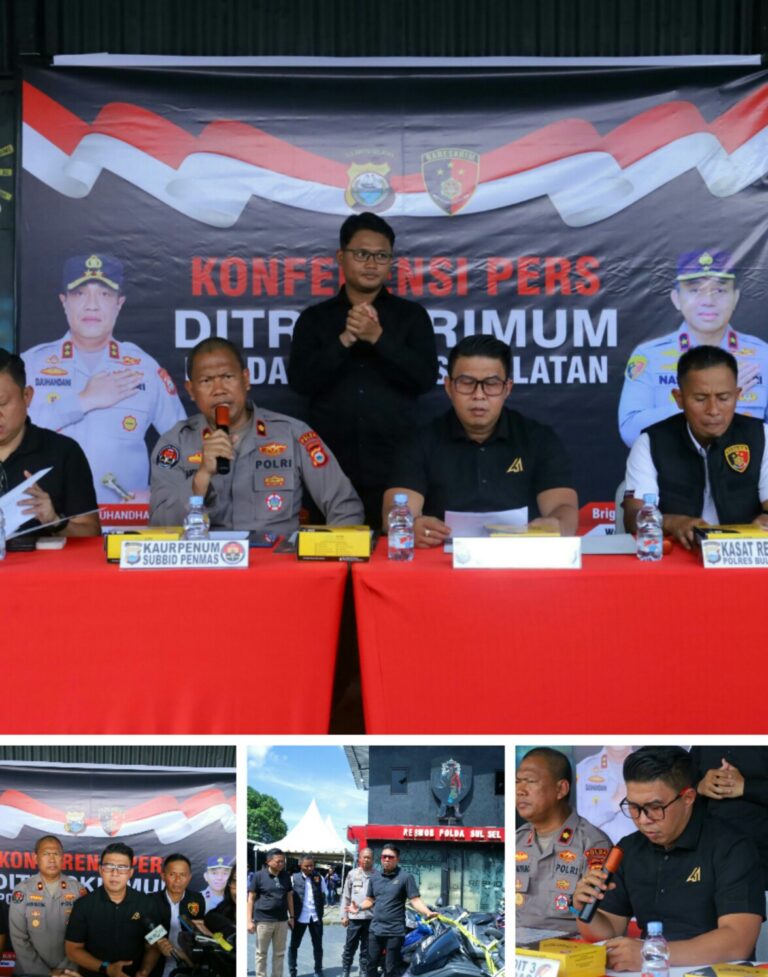 11 Kasus Curanmor Terungkap, Polda Sulsel Amankan 4 Tersangka dan 36 Unit Kendaraan