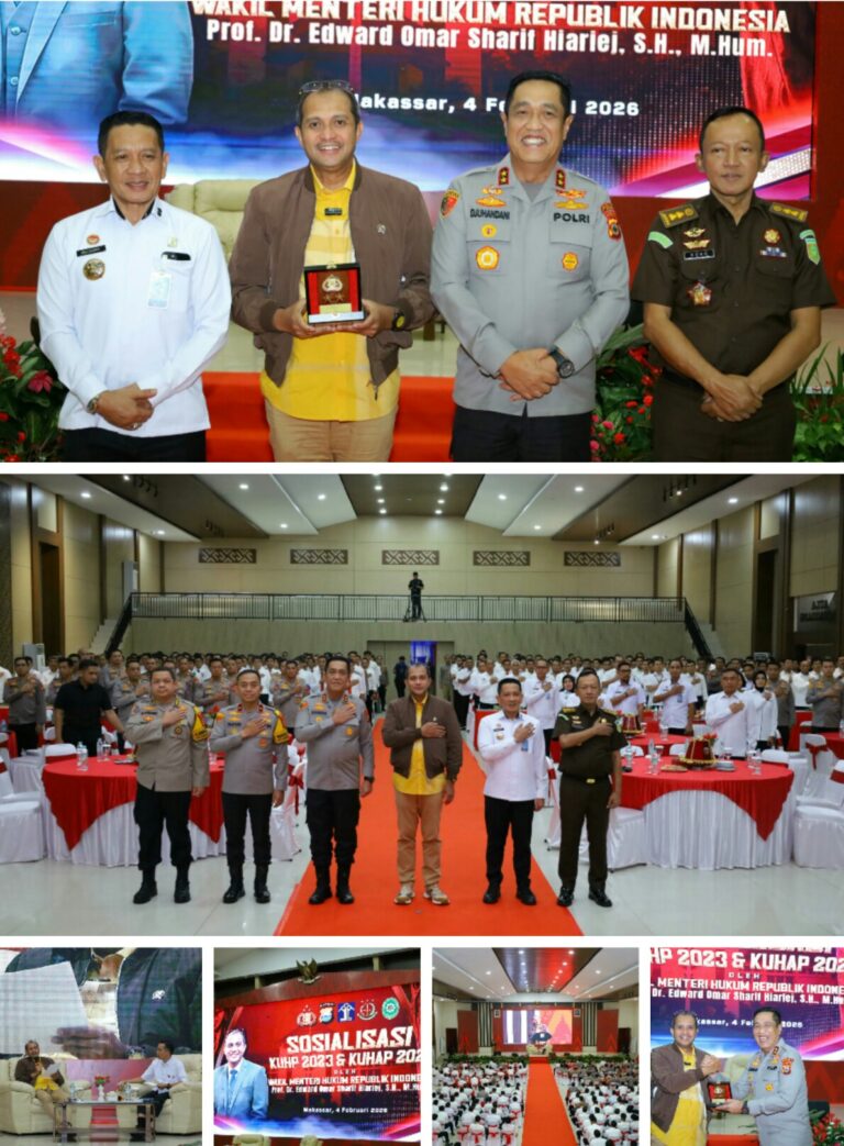 Wamenkum RI Paparkan Paket Hukum Pidana Baru dalam Sosialisasi di Polda Sulsel
