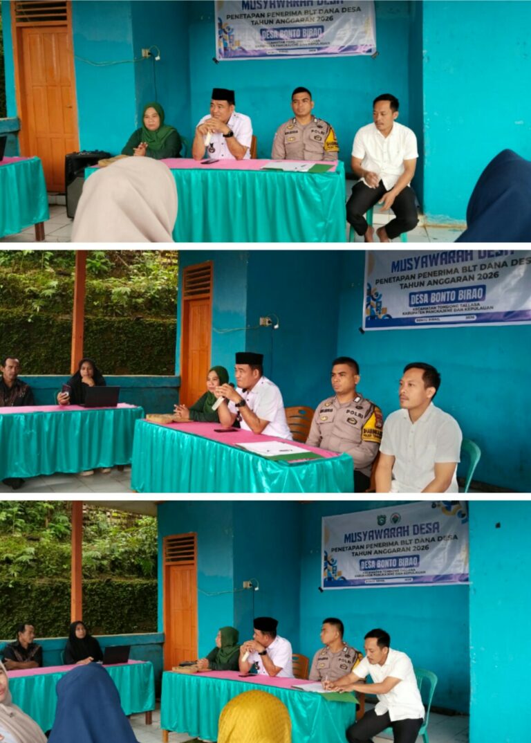 Bhabinkamtibmas Desa Bonto Birao Pastikan Bantuan BLT DD Tepat Sasaran, Warga Diminta Jaga Kamtibmas