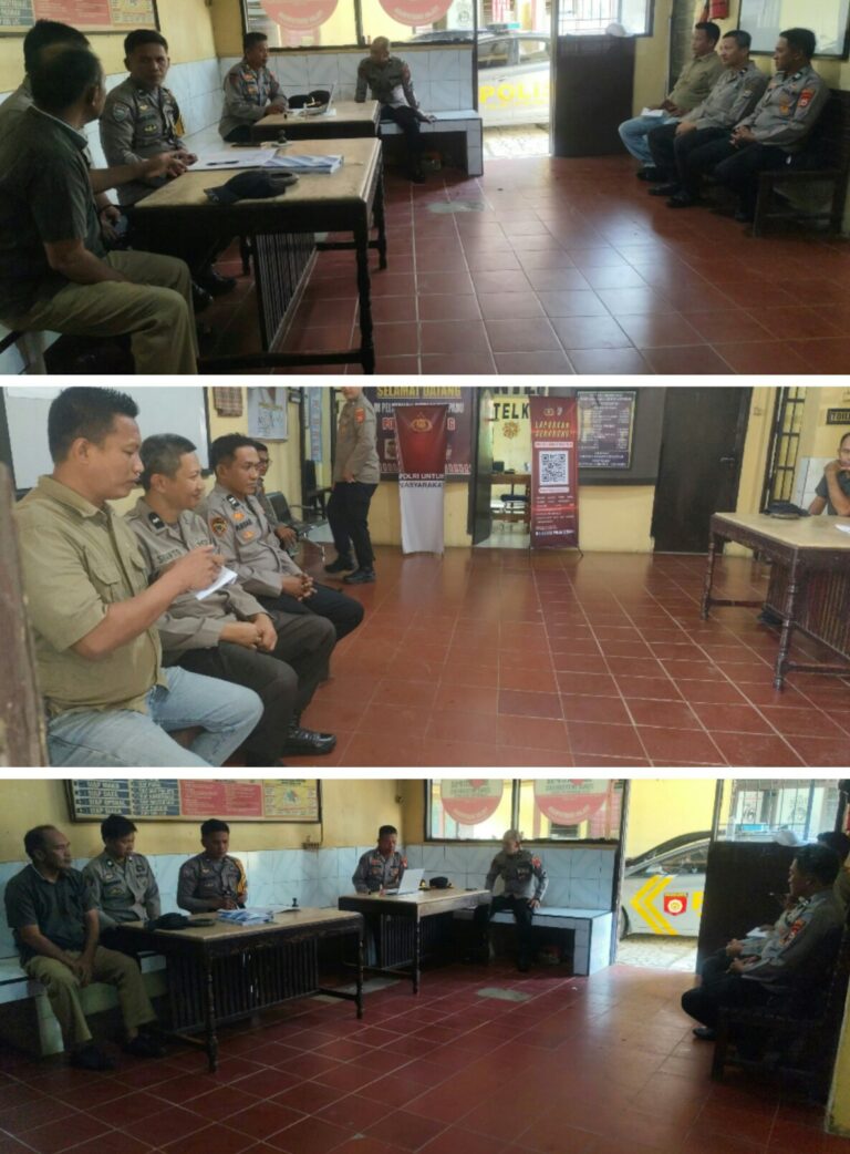 Polres Pangkep Kunjungi Polsek Ma’rang, Bhabinkamtibmas Diberi Amanah Jadi Garda Terdepan Dukung Ketahanan Pangan