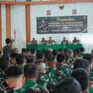 Pangdam XI/Tpr Ingatkan Prajurit Kodim Sambas: Jauhi Pelanggaran, Jadilah Solusi bagi Rakyat