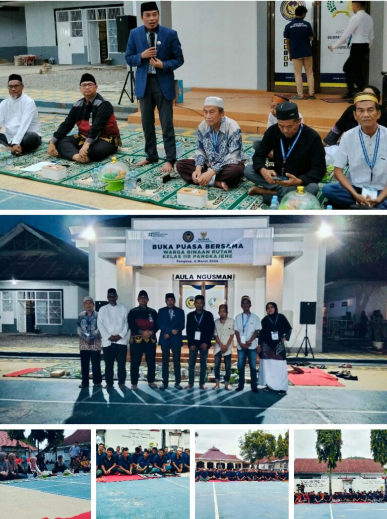 Rutan Kelas II B Pangkajene Bekerjasama dengan BAZNAS Pangkep Gelar Buka Puasa Bersama