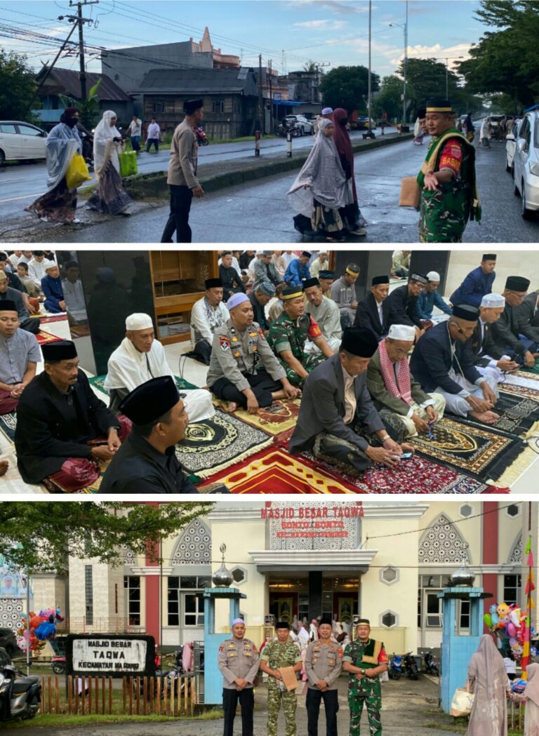 Sinergi TNI-Polri dan Masyarakat Bikin Shalat Idul Fitri di Ma’rang Berjalan Aman dan Khidmat