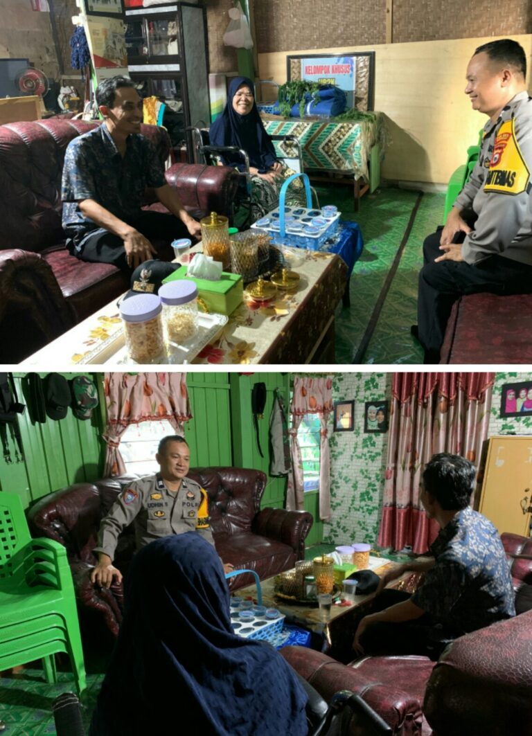 LURAH BIRAENG BERSAMA BHABINKAMTIBMAS SAMBANGI KETUA RW BELAE, AJAK MASYARAKAT JAGA KAMTIBMAS DAN HINDARI NARKOBA