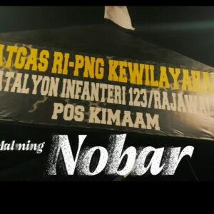 Satgas Yonif 123/Rajawaki Gelar Nobar bersama Anak-Anak di Pos Kimaam