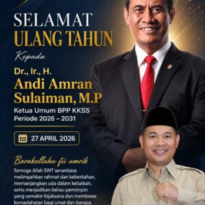 Ketua PB PSTI & PMI Parepare DR. H. Surianto Ucapkan Selamat Ultah kepada Andi Amran Sulaiman: “Semoga Makin Bijak Bawa Maslahat untuk Bangsa”