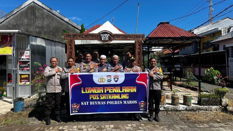 Semarak Lomba Poskamling, Polres Maros Tingkatkan Kepedulian Masyarakat terhadap Kamtibmas.