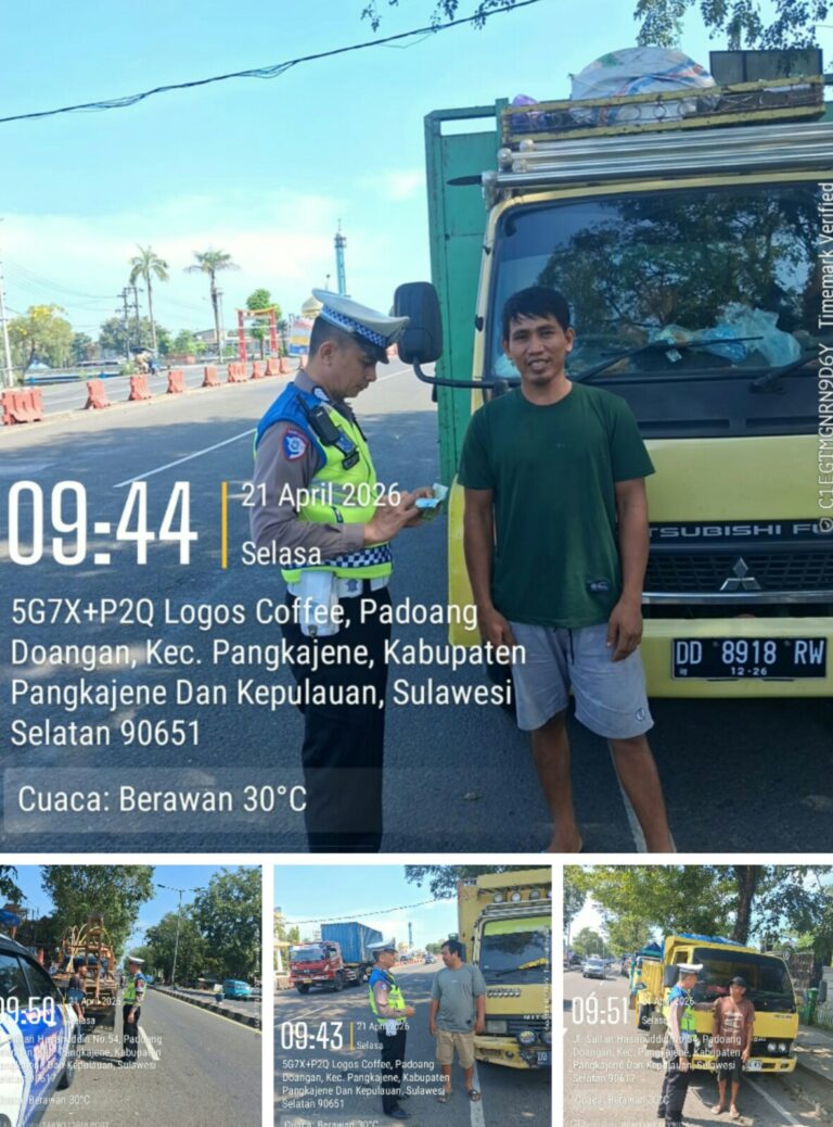 PATROLI BLUE LIGHT DINI HARI, POLRES PANGKEP AMANKAN JALAN POROS DAN CEGAH LAKALANTAS