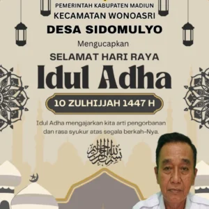 Kepala Desa Sidomulyo Sumadji Ucapkan Selamat Idul Adha 1447 H