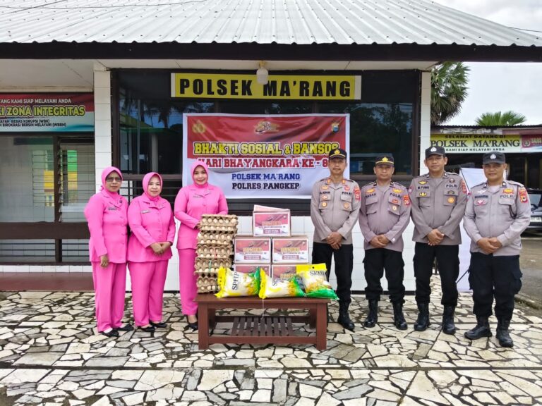 Polsek Ma’rang Salurkan Bansos HUT Bhayangkara ke-80: Bukti Kepedulian Nyata Polri untuk Masyarakat