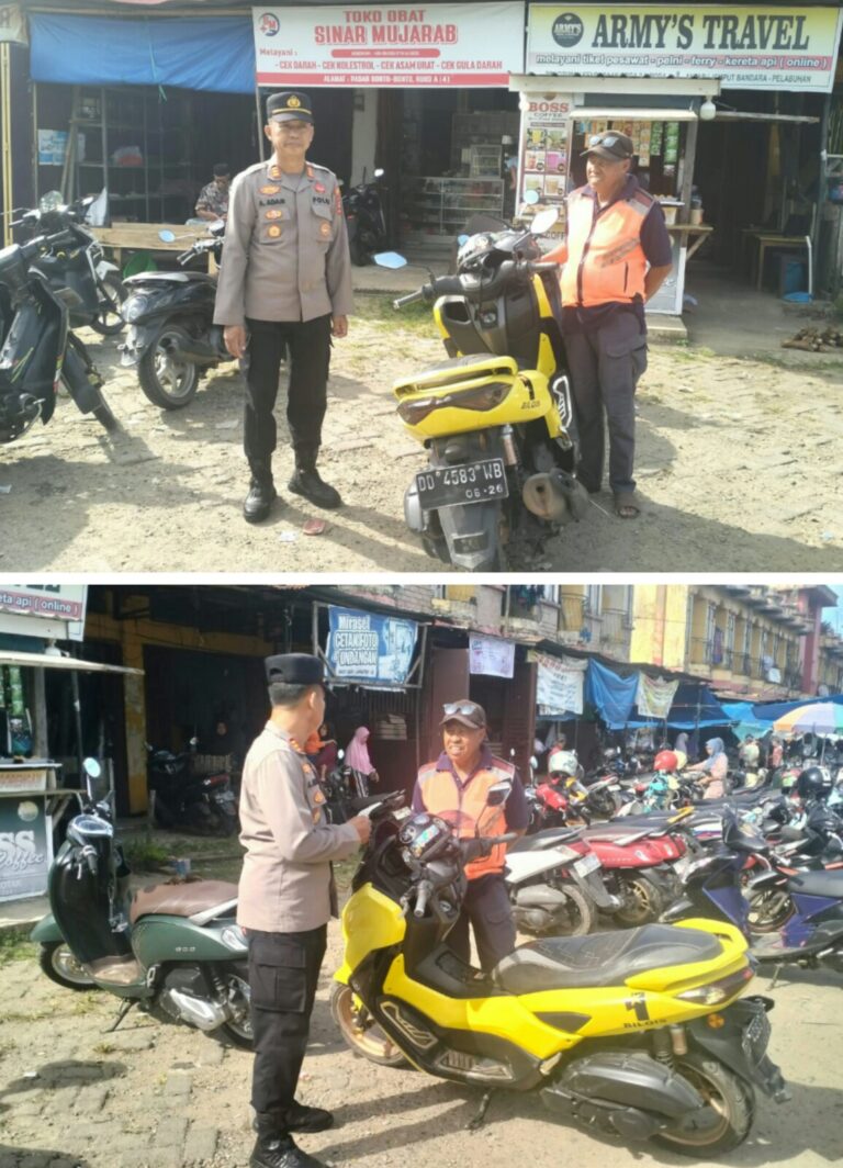 Kapolsek Ma’rang Patroli Pasar Bonto-Bonto: Ajak Juru Parkir Jadi Mata dan Telinga Keamanan