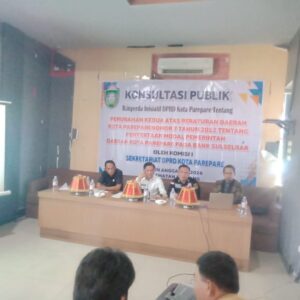 DPRD Parepare Gelar Konsultasi Publik, Usulkan Tambah Penyertaan Modal ke Bank Sulselbar Jadi Rp50 Miliar