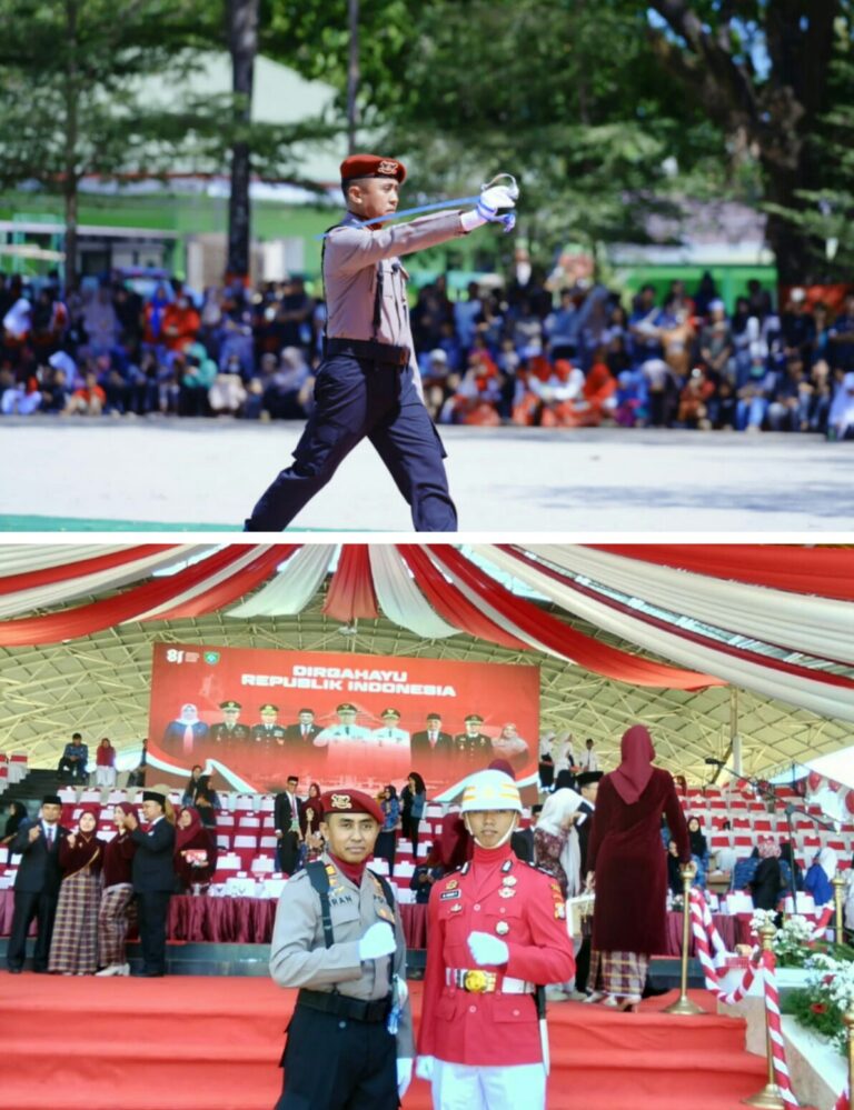 Empat Kali Pimpin Upacara HUT RI, AKP Imran, S.H. Ukir Sejarah Semangat Patriotisme Diteruskan Putranya Bripda Muh. Raihan Prayuda