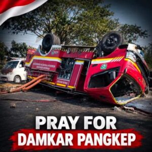 PRAY FOR DAMKAR PANGKEP, 3 Petugas Gugur Saat Menuju Lokasi Kebakaran, Armada Terguling di Poros Pangkep-Barru