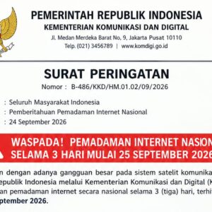 Kemenkomdigi Tegaskan Isu Pemadaman Internet Nasional 25–27 September 2026 Adalah Hoaks