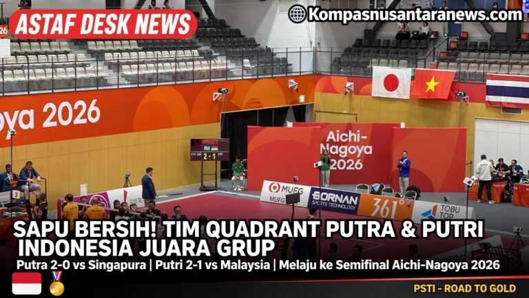INDONESIA SAPU BERSIH! TIM QUADRANT PUTRA & PUTRI JUARA GRUP, MELAJU KE SEMIFINAL ASIAN GAMES NAGOYA 2026