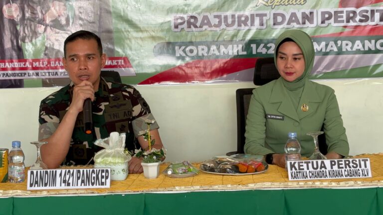 Dandim 1421/Pangkep Kunjungi Koramil Ma’rang, Tinjau Ketahanan Pangan hingga Resmikan Renovasi Bangunan