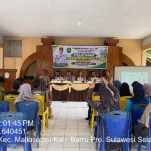 TINGKATKAN KAPASITAS LEMBAGA DESA, PEMDES CILELLANG GELAR PELATIHAN LKD BERSAMA DPMD BARRU