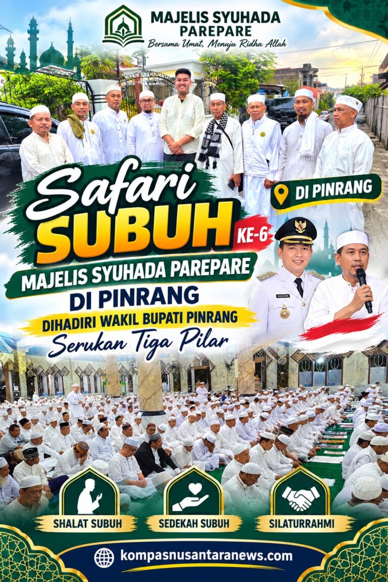 Safari Subuh  Majelis Syuhada Parepare ke-6 di Pinrang, Dihadiri Wakil Bupati, Serukan Istiqomah Tiga Pilar: Shalat Subuh, Sedekah Subuh, dan Silaturahmi0